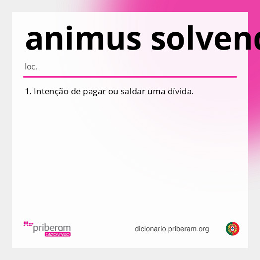 Significado de animus solvendi
